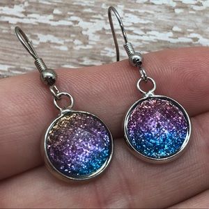Most Popular! Ombré Druzy Drop Earrings